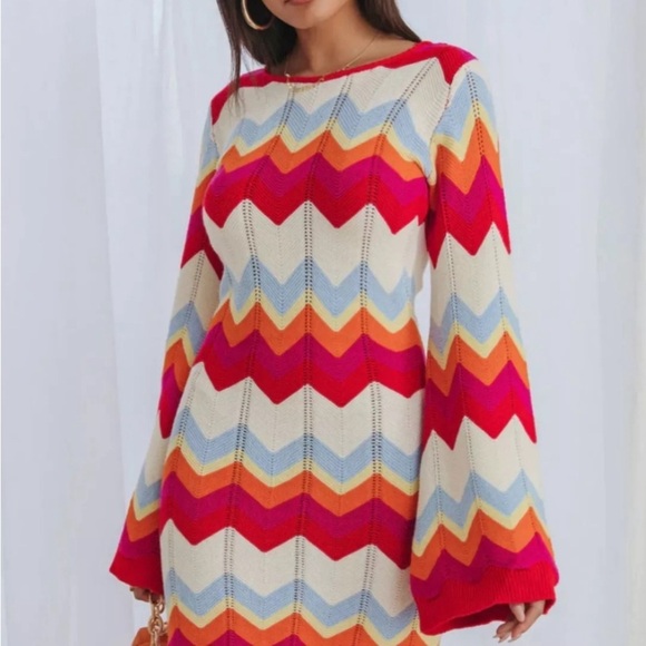 Vici Dresses & Skirts - VICI Knit Wide‎ Sleeve Dress